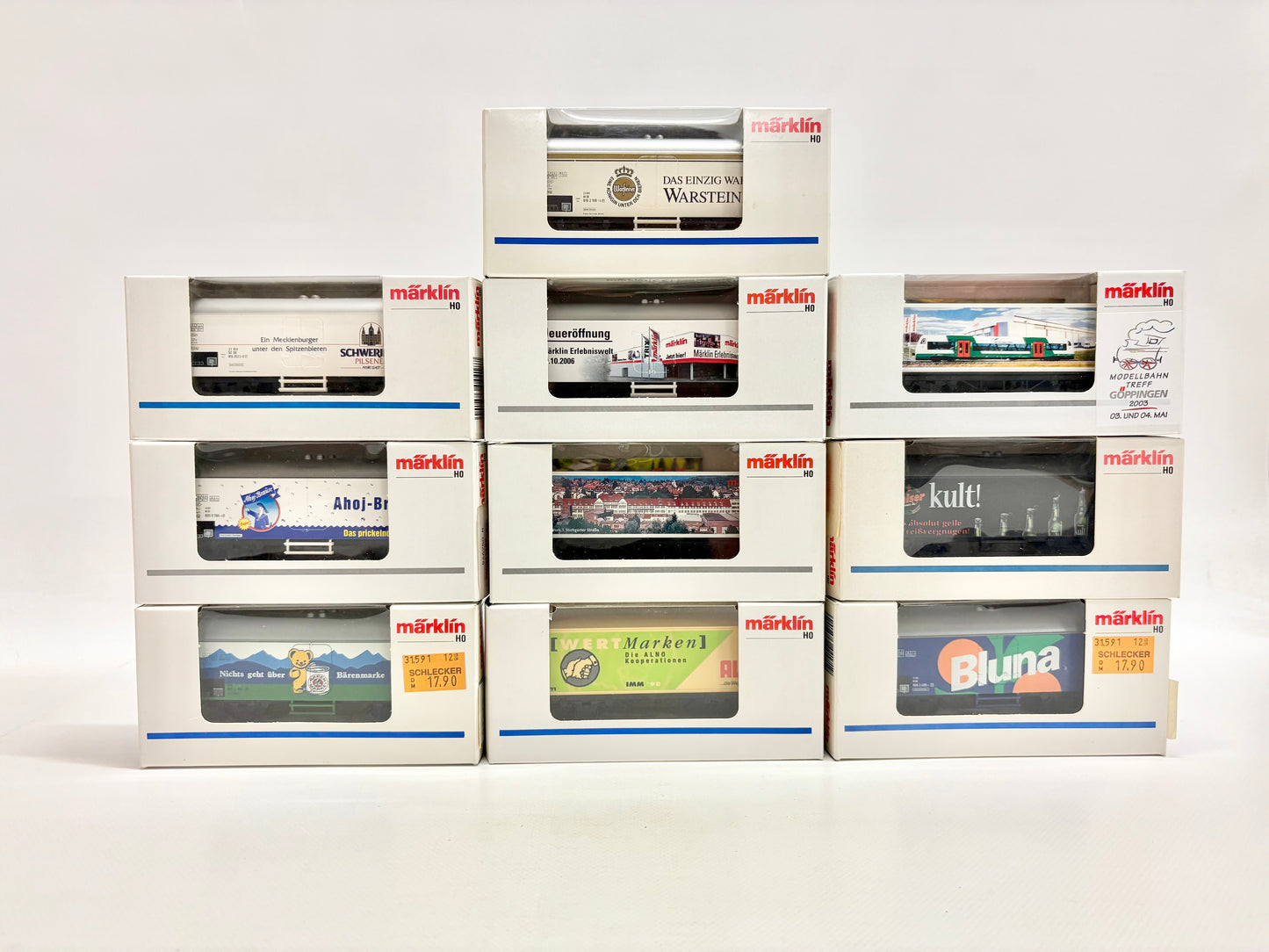 Märklin 10x Güterwagen/ Werbewagen Konvolut AC H0