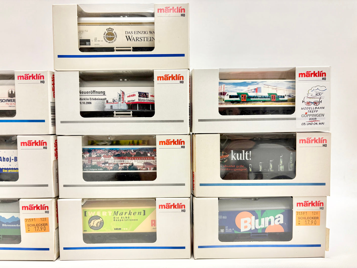Märklin 10x Güterwagen/ Werbewagen Konvolut AC H0