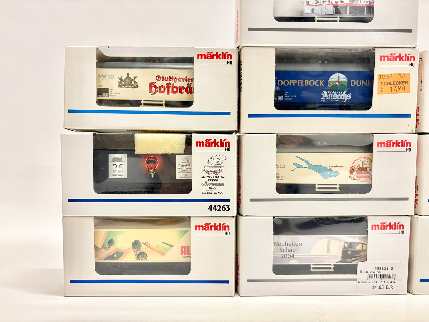 Märklin 10x Güterwagen/ Werbewagen Konvolut AC H0