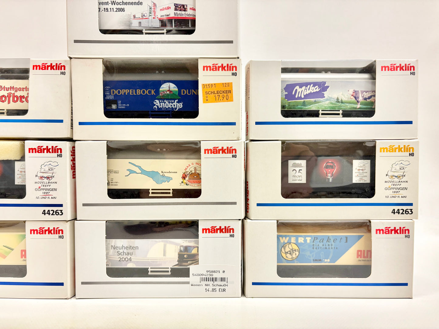Märklin 10x Güterwagen/ Werbewagen Konvolut AC H0