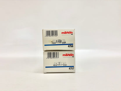 Märklin 4756 4757 Kesselwagen Shell Eva Güterwagen DB AC H0