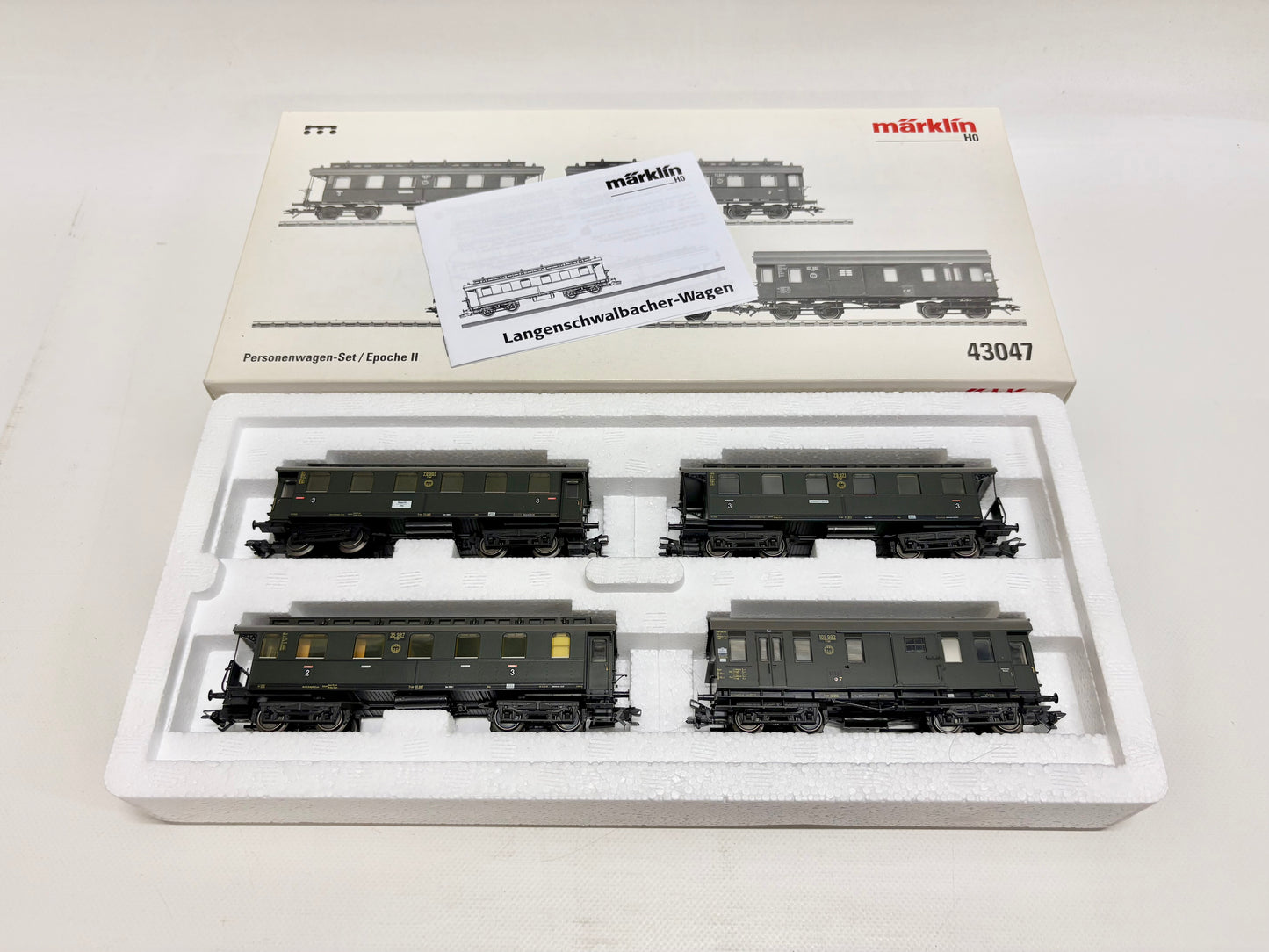 Märklin 43047 Wagen-Set Personenwagen Langenschwalbacher DRG AC H0