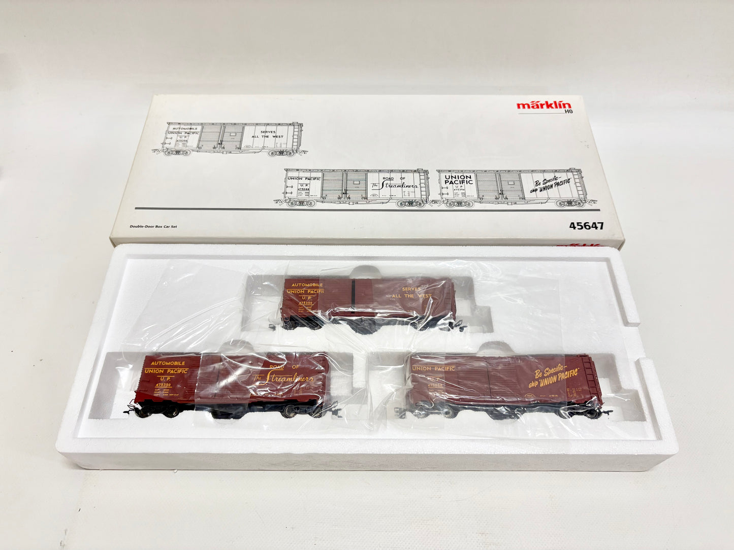 Märklin 45647 Wagen-Set Double-Door Box Cars Güterwagen USA UP AC H0