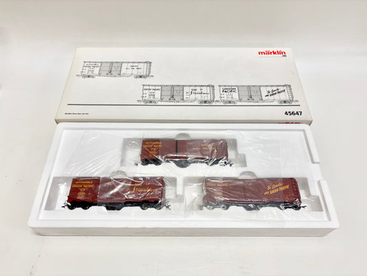 Märklin 45647 Wagen-Set Double-Door Box Cars Güterwagen USA UP AC H0
