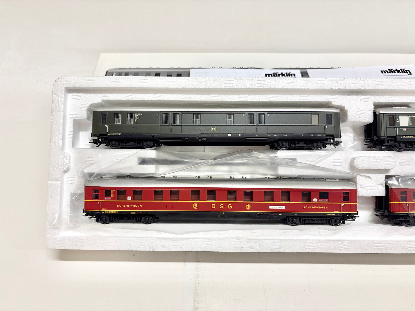 Märklin 43204 Wagen-Set Schnellzugwagen Personenwagen mit Innenbeleuchtung DB AC H0