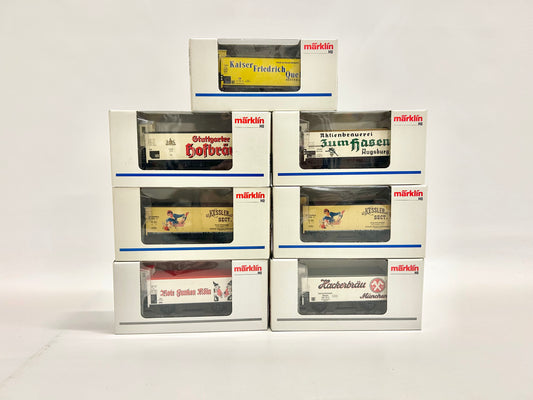 Märklin 7x Gedeckte Güterwagen mit Bremserhaus Konvolut H0