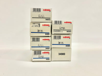 Märklin 7x Covered Freight Cars with Brakeman's Cabs Lot H0