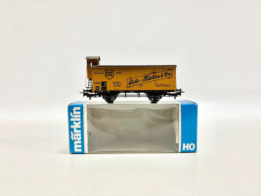 Märklin Museumswagen 1985 Gedeckter Güterwagen mit Bremserhaus K.W.St.E.