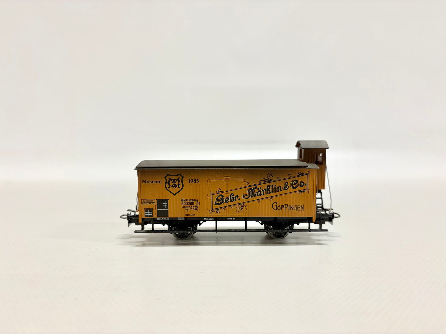Märklin Museumswagen 1985 Gedeckter Güterwagen mit Bremserhaus K.W.St.E.