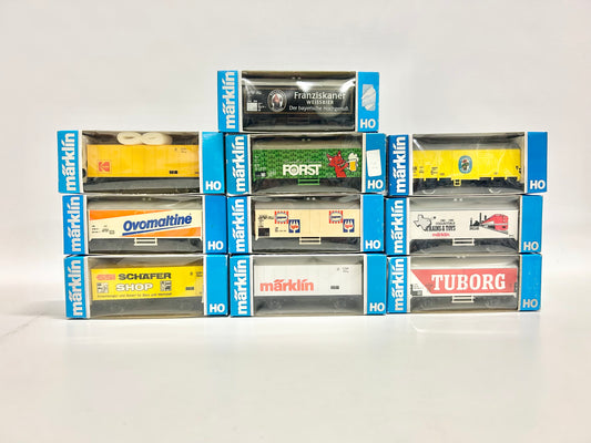 Märklin 10x Güterwagen Kühlwagen Werbewagen H0