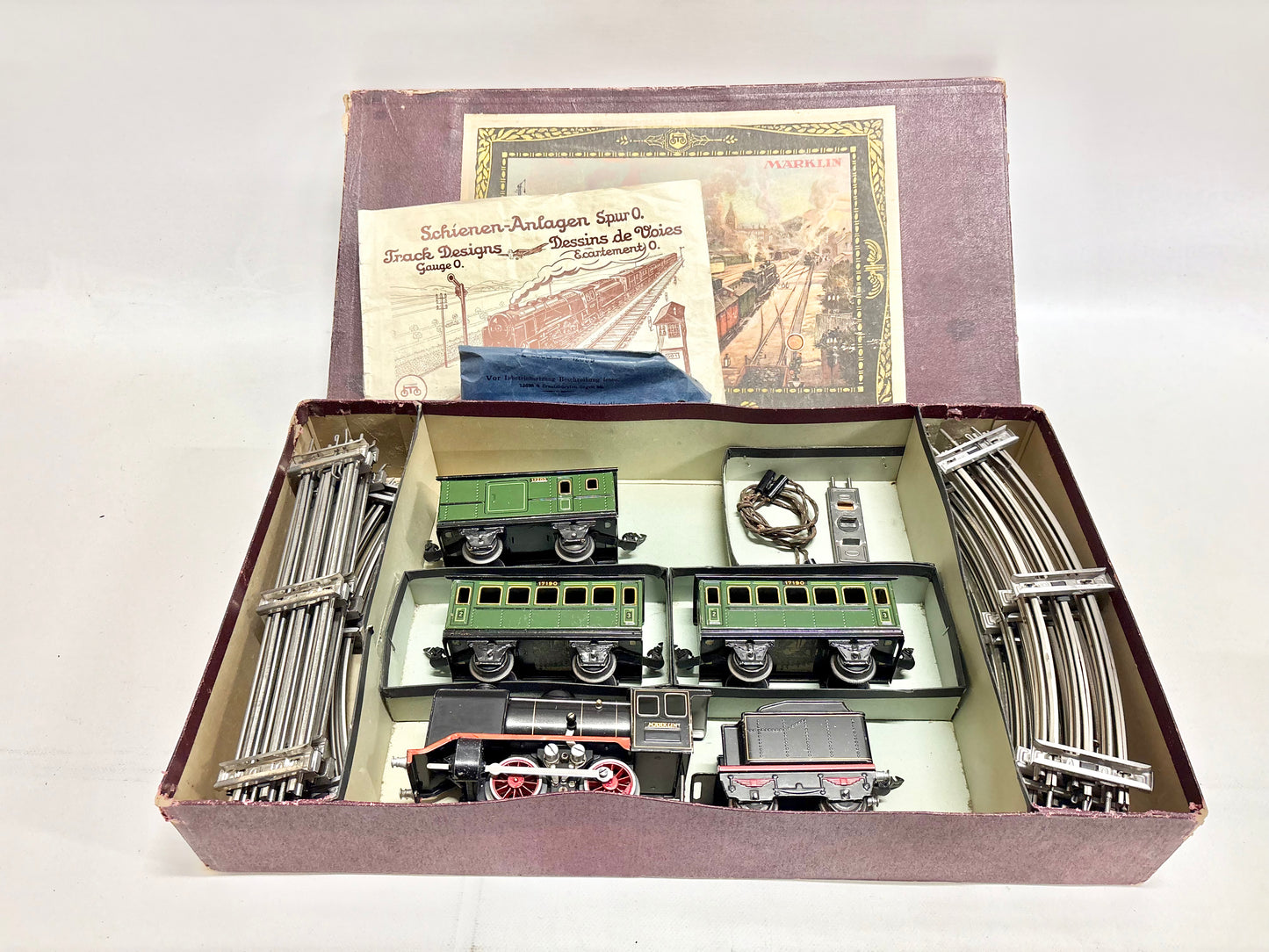 Märklin R 12890/3 Zugpackung Dampflok mit Personenzug Spur 0