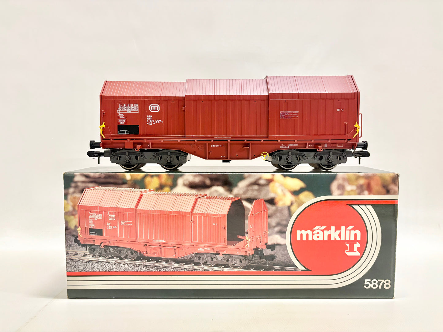 Märklin 5878 Teleskophaubenwagen Güterwagen DB Spur 1