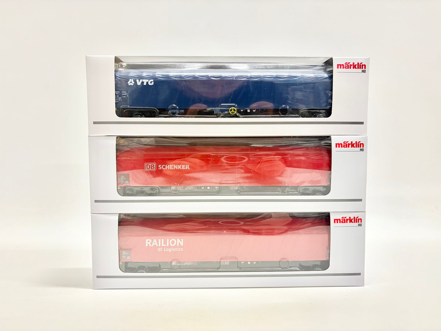 Märklin 47105 47155 47104 Schiebeplanewagen Güterwagen DB AC H0