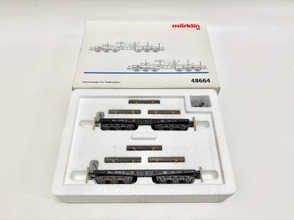 Märklin 48664 Wagen-Set "Stahlbrammen" Schwerlastwagen DB AC H0