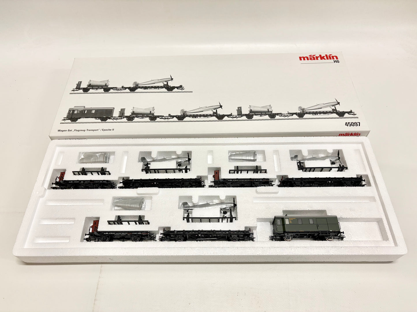 Märklin 45097 Wagen-Set Flugzeugtransport BMW AC H0