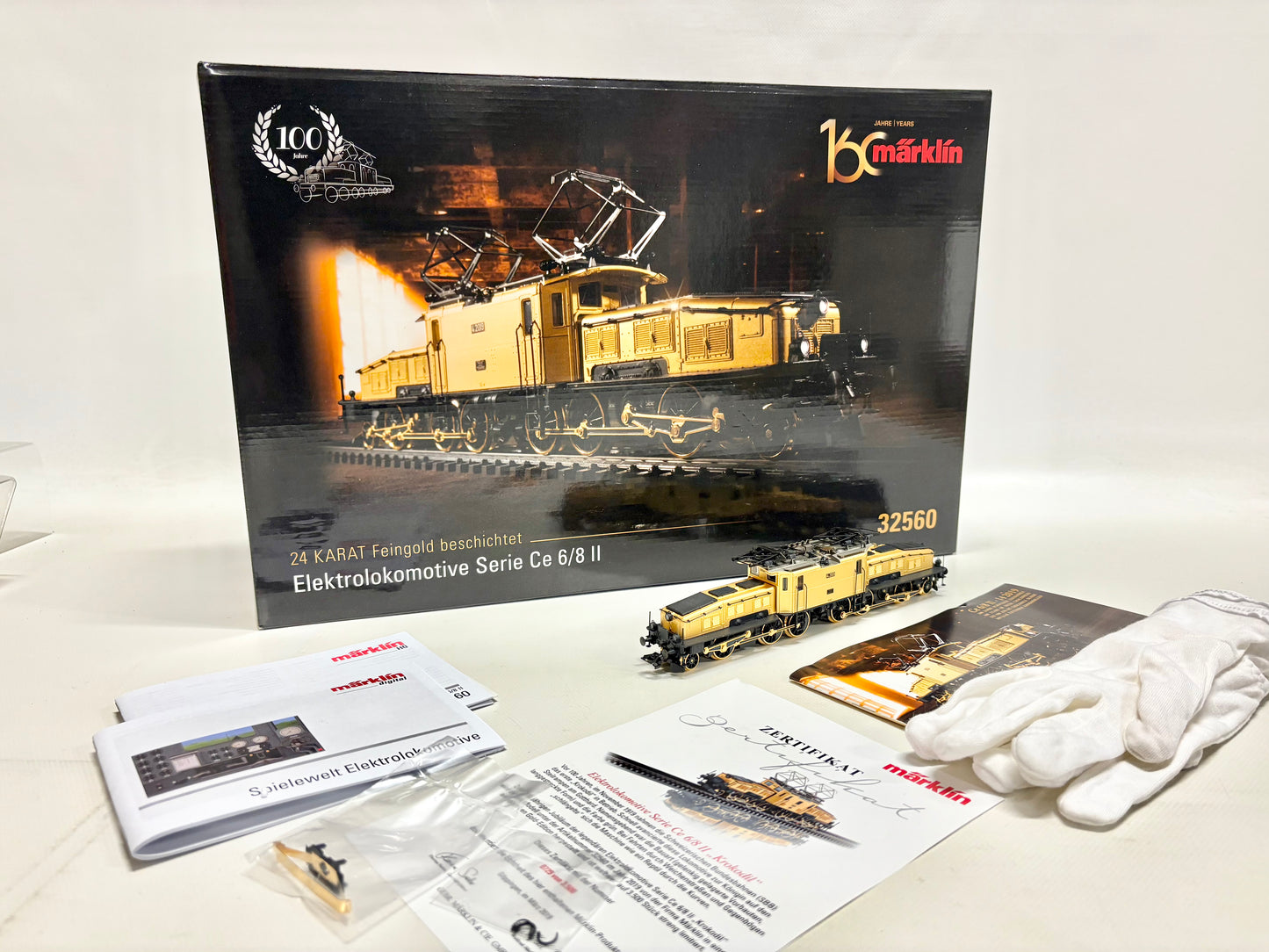 Märklin 32560 Mfx+ Digital & Sound *24 Karat vergoldet* E-Lok Ce 678 Krokodil SBB AC H0