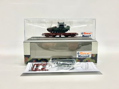 Roco Minitanks 841 845 883 885 826 Güterwagen beladen mit Militärfahrzeugen H0