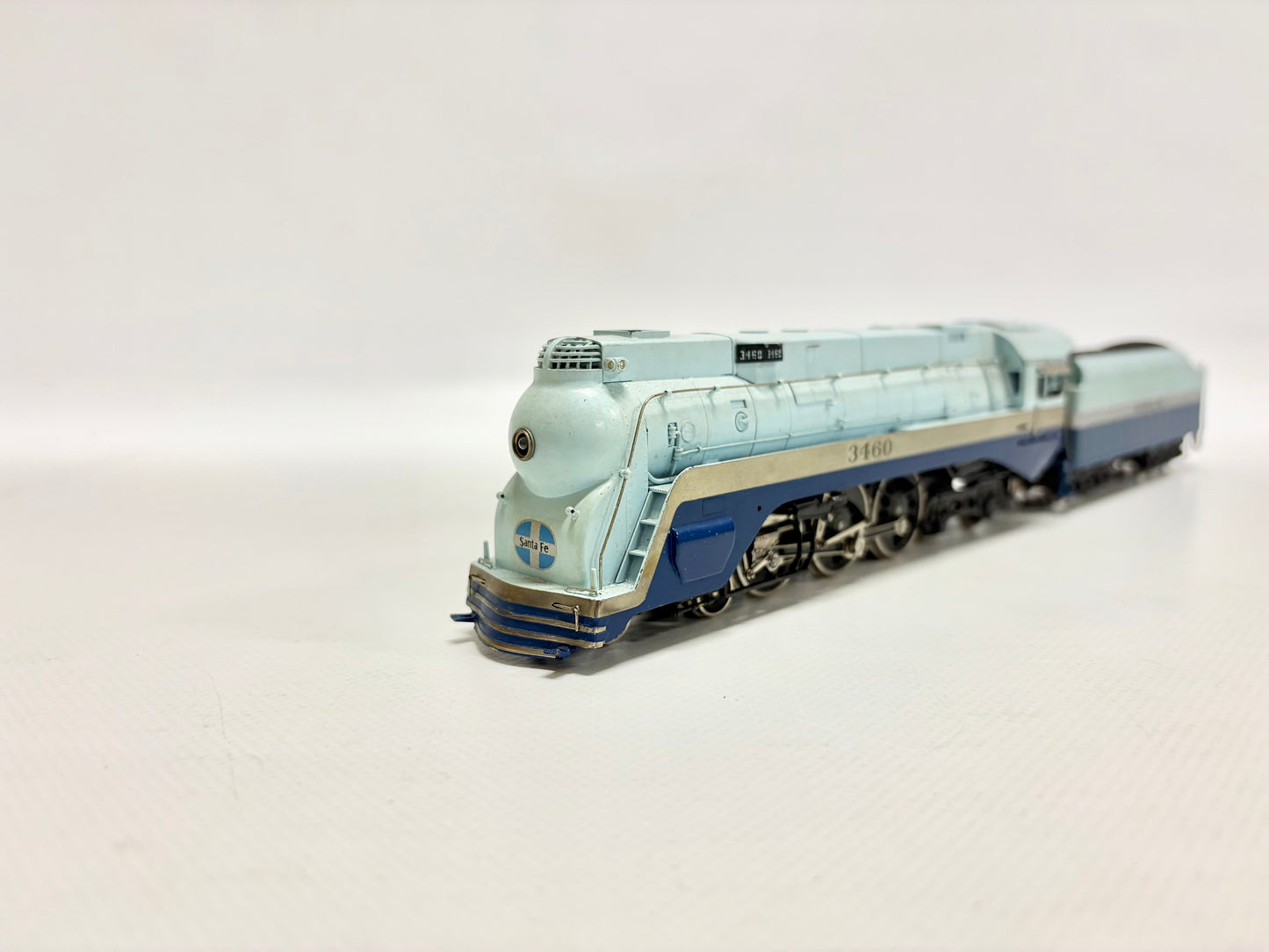 Tenshodo Dampflokomotive "Blue Goose" 4-6-4 Messing ATSF DC H0