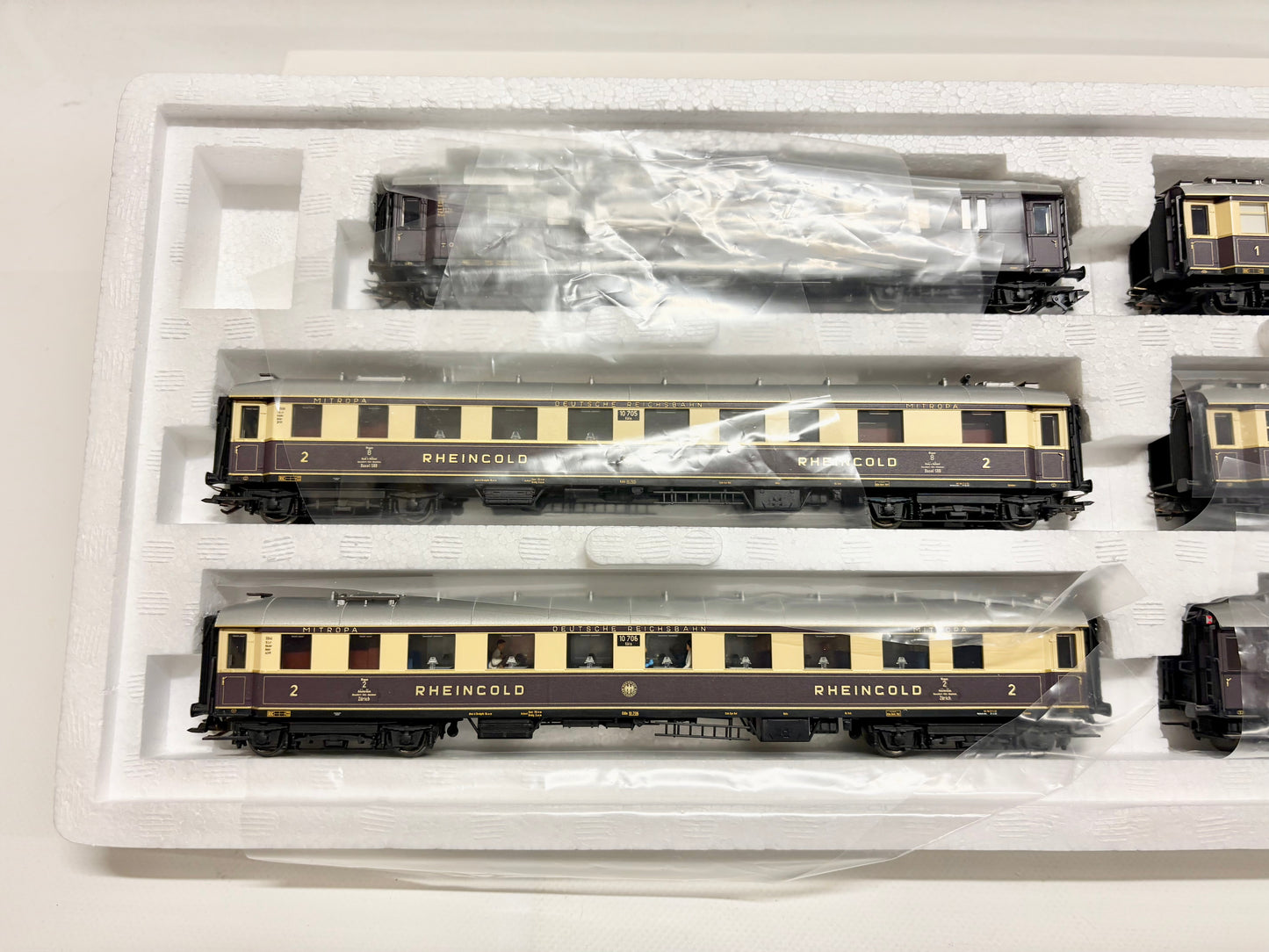 Märklin 41929 Wagen-Set "Rheingold" Schnellzugwagen mit Innenbeleuchtung DRG AC H0