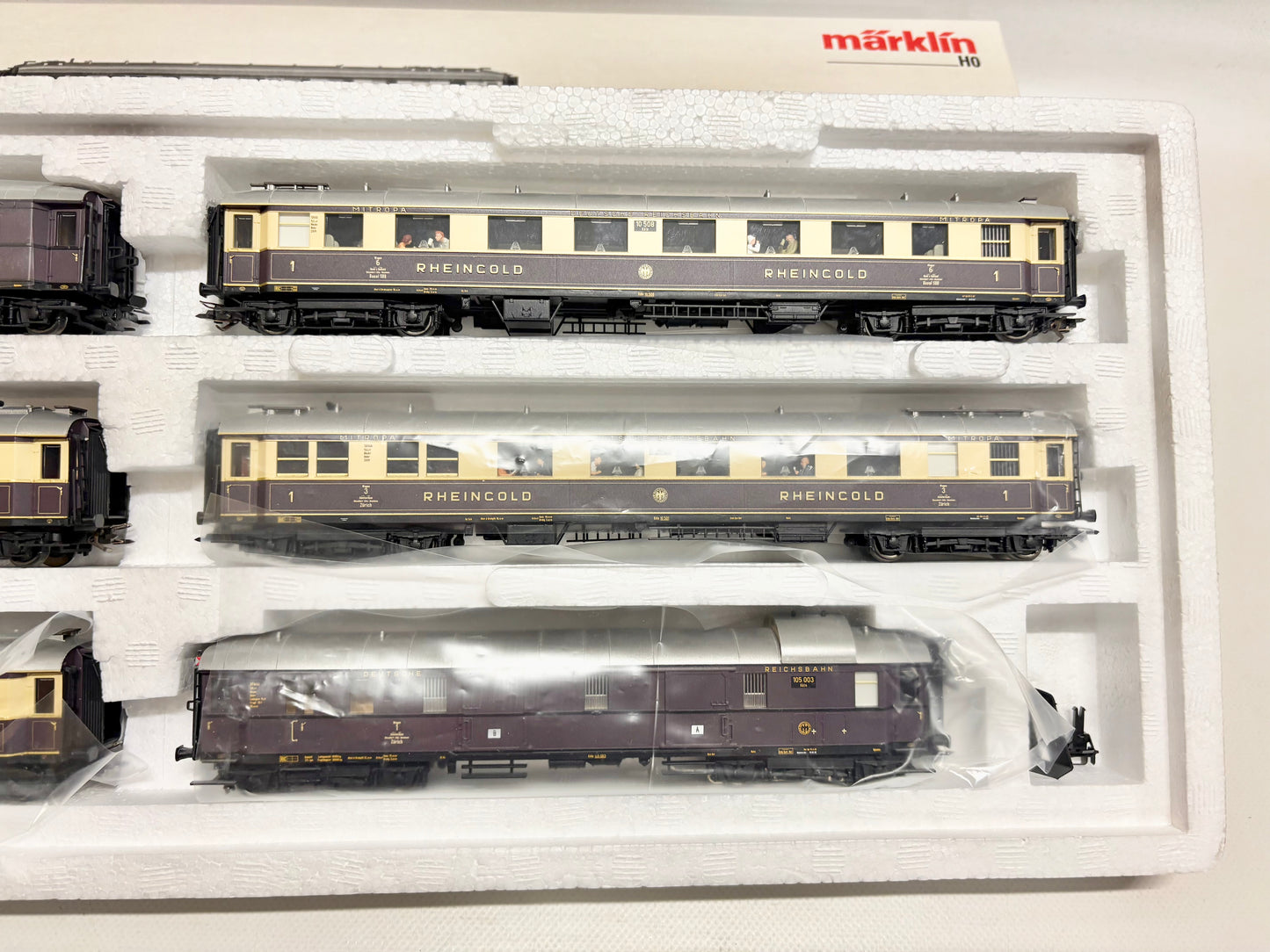 Märklin 41929 Wagen-Set "Rheingold" Schnellzugwagen mit Innenbeleuchtung DRG AC H0