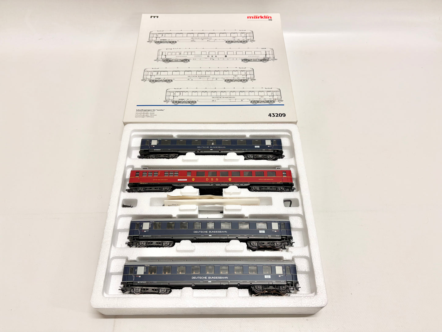 Märklin 43209 Wagen-Set Schnellzug Loreley mit Innenbeleuchtung Personenwagen H0