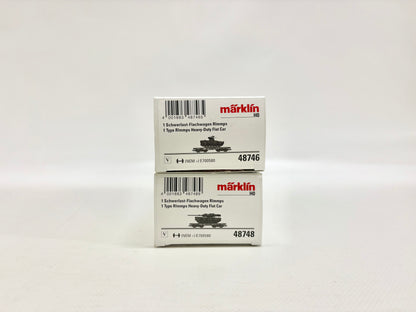 Märklin 48746 + 48748 Schwerlastwagen *ohne Ladung* Bundeswehr AC H0