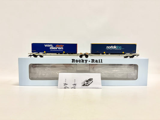 Rocky Rail RR90321 Taschenwagen mit LKW-Auflieger DB AC H0 (Kopie)