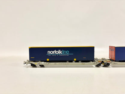 Rocky Rail RR90321 Taschenwagen mit LKW-Auflieger DB AC H0 (Kopie)