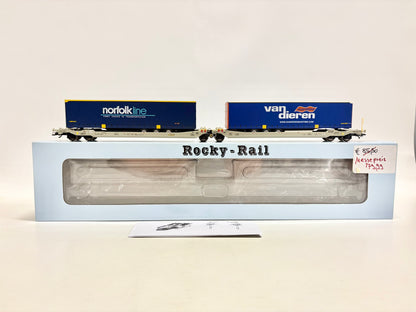Rocky Rail RR90310 Taschenwagen mit LKW-Auflieger DB AC H0