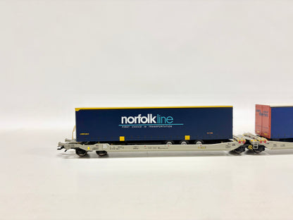 Rocky Rail RR90310 Taschenwagen mit LKW-Auflieger DB AC H0