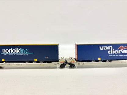 Rocky Rail RR90310 Taschenwagen mit LKW-Auflieger DB AC H0