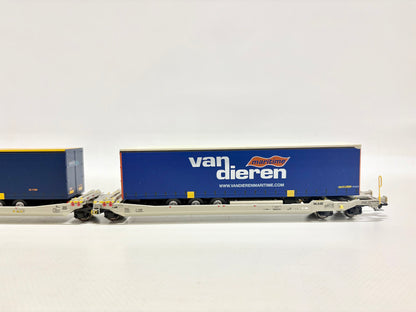 Rocky Rail RR90310 Taschenwagen mit LKW-Auflieger DB AC H0