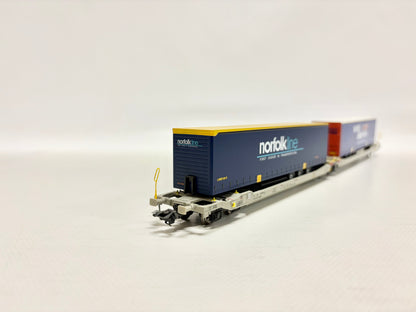 Rocky Rail RR90310 Taschenwagen mit LKW-Auflieger DB AC H0