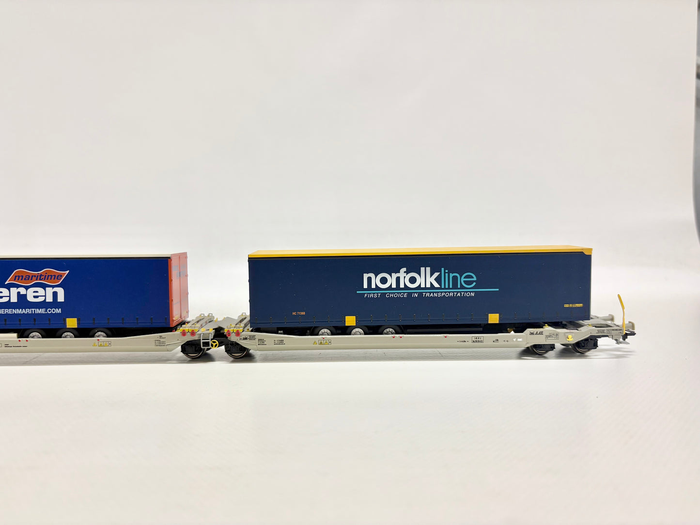 Rocky Rail RR90310 Taschenwagen mit LKW-Auflieger DB AC H0