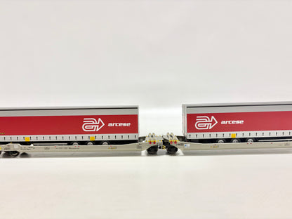 Rocky Rail RR90315 Taschenwagen mit LKW-Auflieger DB AC H0