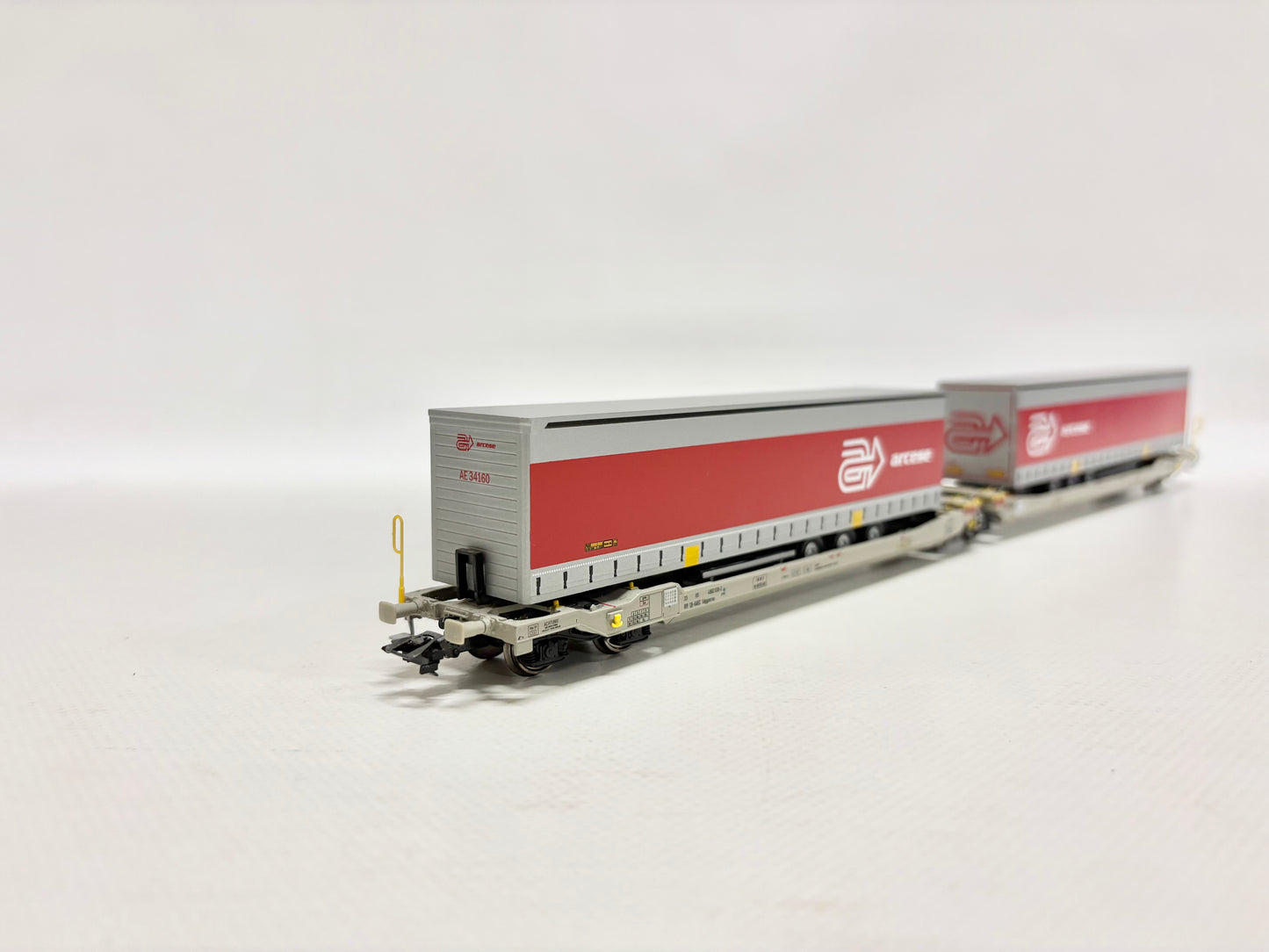 Rocky Rail RR90315 Taschenwagen mit LKW-Auflieger DB AC H0