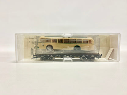Fleischmann 855286K Flachwagen mit Omnibus Güterwagen DB DC H0
