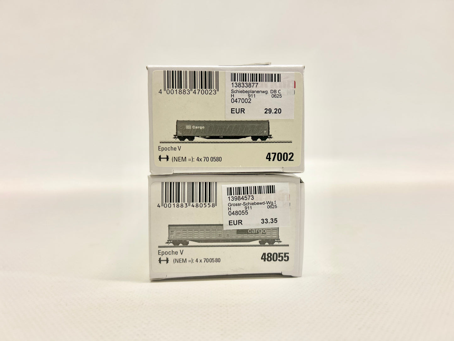 Märklin 47002 & 48055 Schiebewandwagen Güterwagen DB Cargo SBB Cargo AC H0