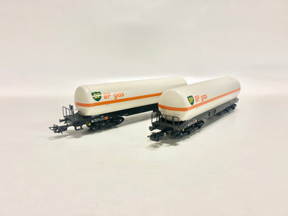 Märklin 2x 3738 Güterwagen BP Gas Kesselwagen DB AC H0