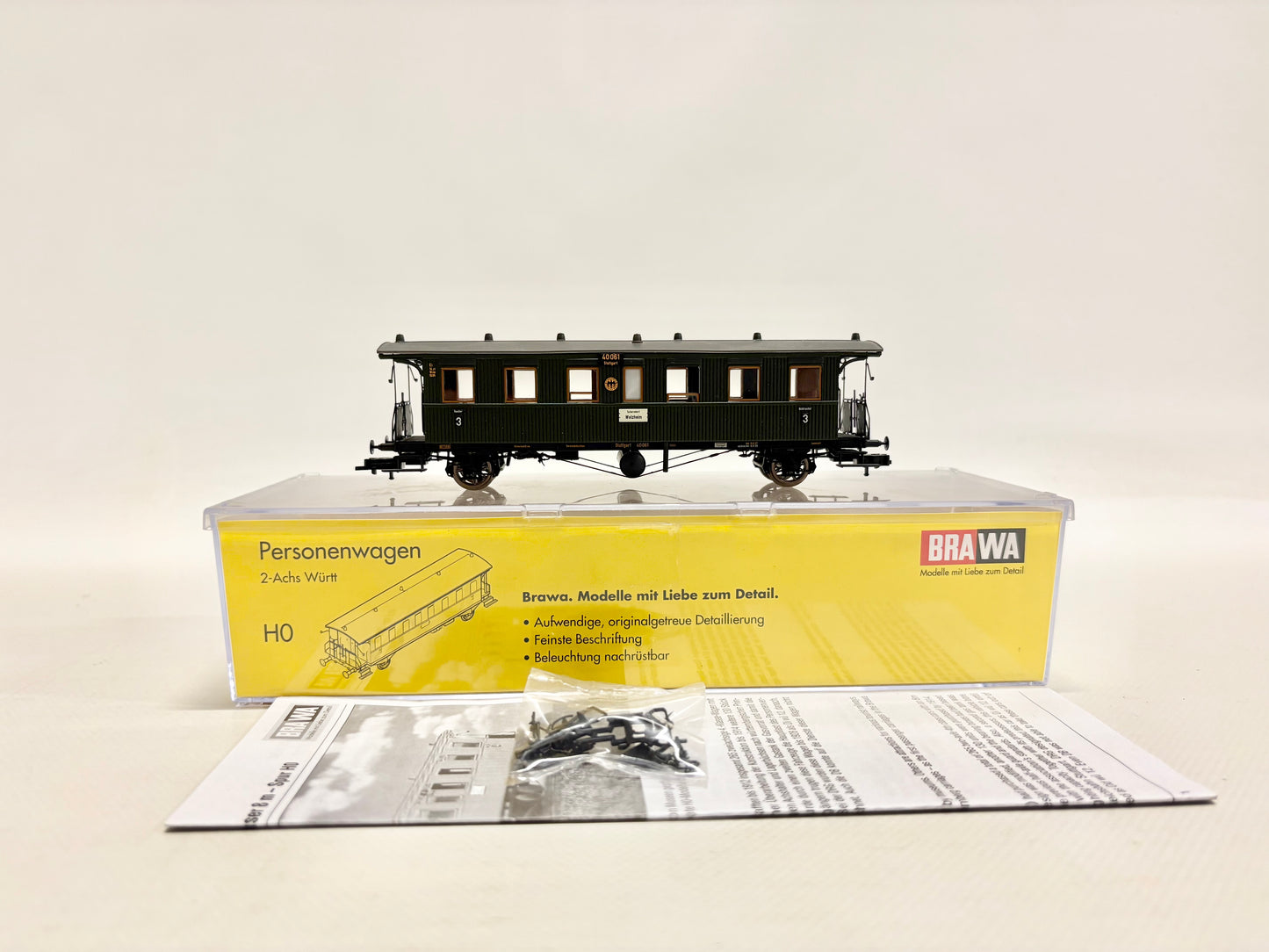 Brawa 2169 Württemberg Personenwagen DRG DC H0