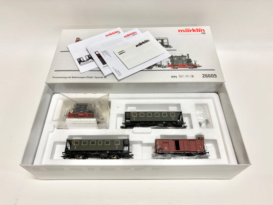 Märklin 26609 Mfx+ Digital & Sound Zugpackung Personenzug mit Güterwagen DB AC H0