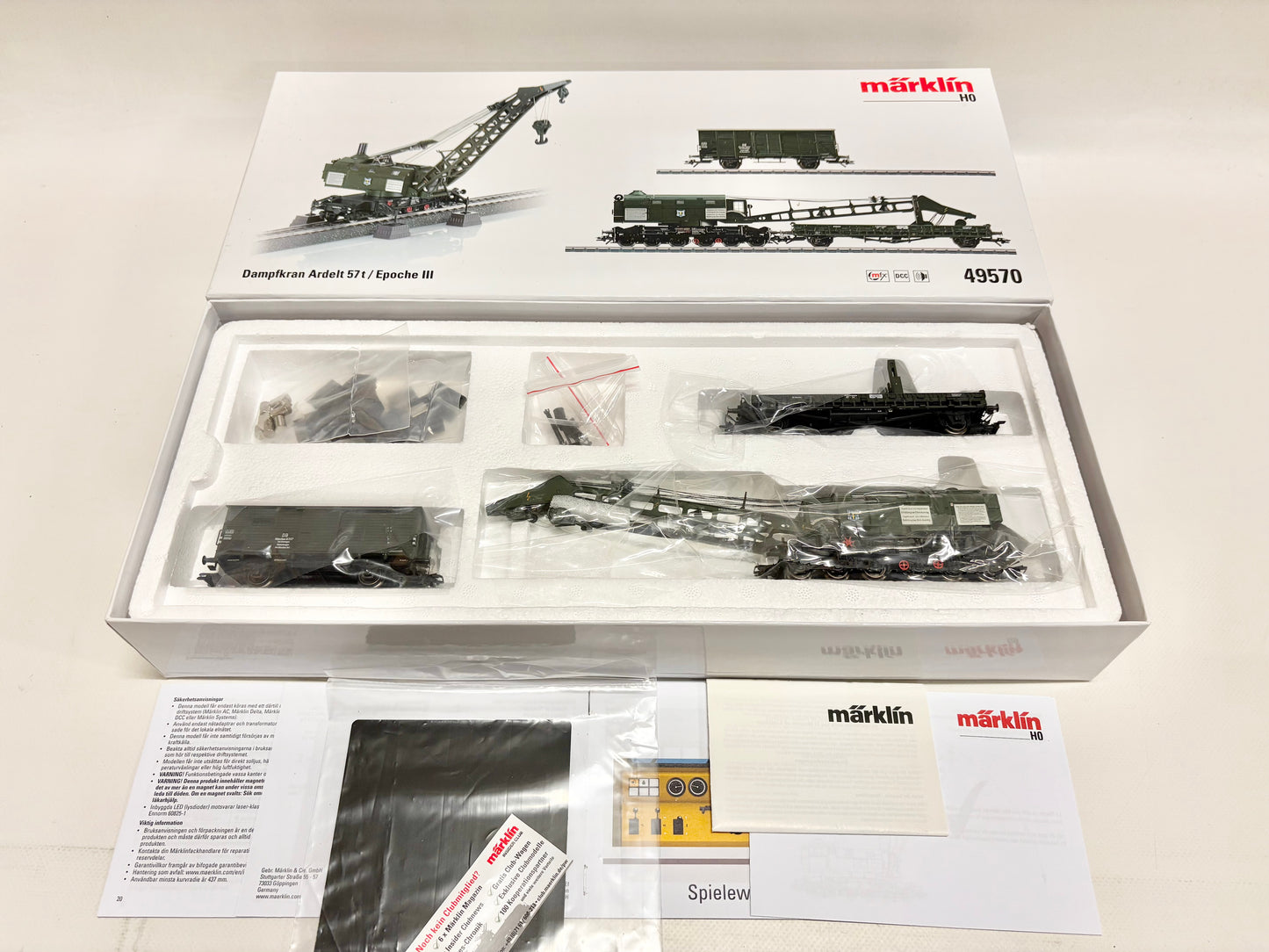 Märklin 49570 Mfx+ Digital & Sound Dampfkran Ardelt 57t DB AC H0