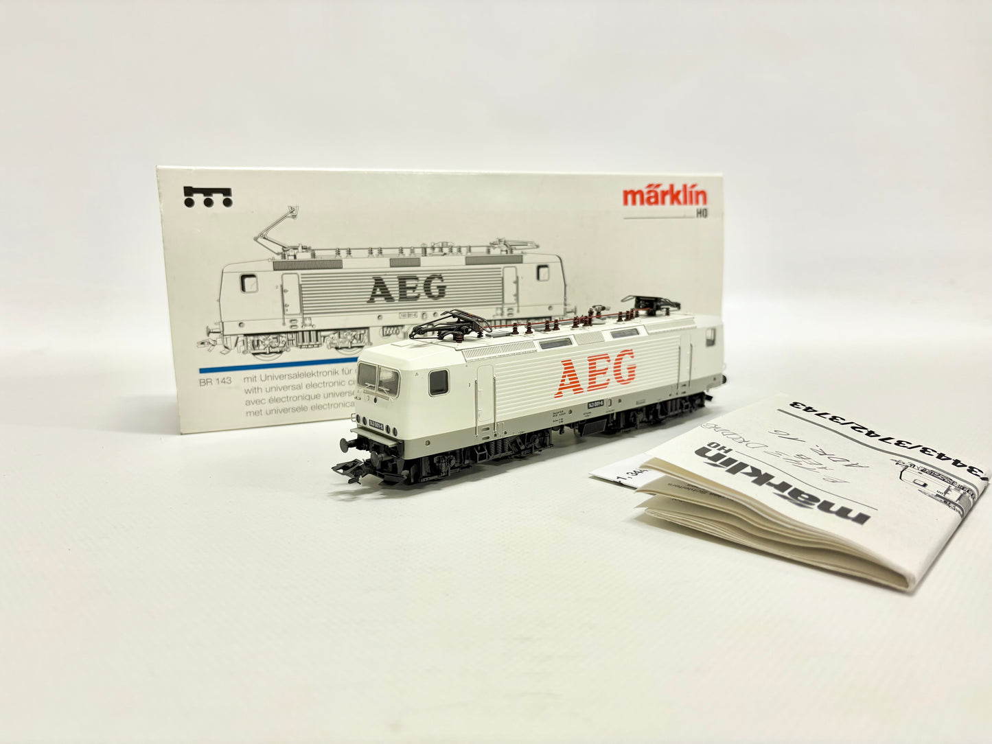Märklin 3445 Mfx-Digital + Sound Umbau E-Lok Br 143 001-6 AEG AC H0