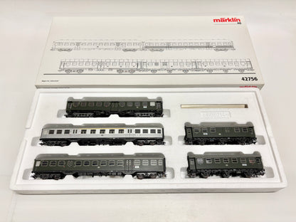 Märklin 42756 Wagen-Set Nahverkehr Personenwagen mit Innenbeleuchtung DB AC H0