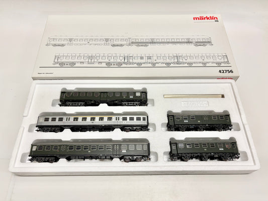 Märklin 42756 Wagen-Set Nahverkehr Personenwagen mit Innenbeleuchtung DB AC H0