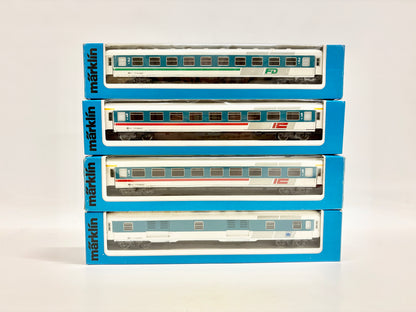 Märklin 4220 4221 4223 4x Personenwagen IC Schnellzugwagen DB AC H0