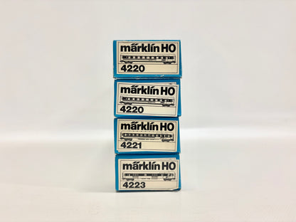 Märklin 4220 4221 4223 4x Personenwagen IC Schnellzugwagen DB AC H0