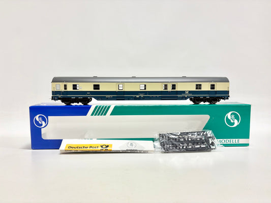 Sachsenmodelle 14694 Bahnpostwagen ozeanblau-beige DBP H0