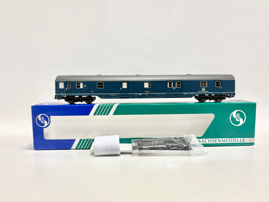Sachsenmodelle 14695 Bahnpostwagen ozeanblau DBP H0