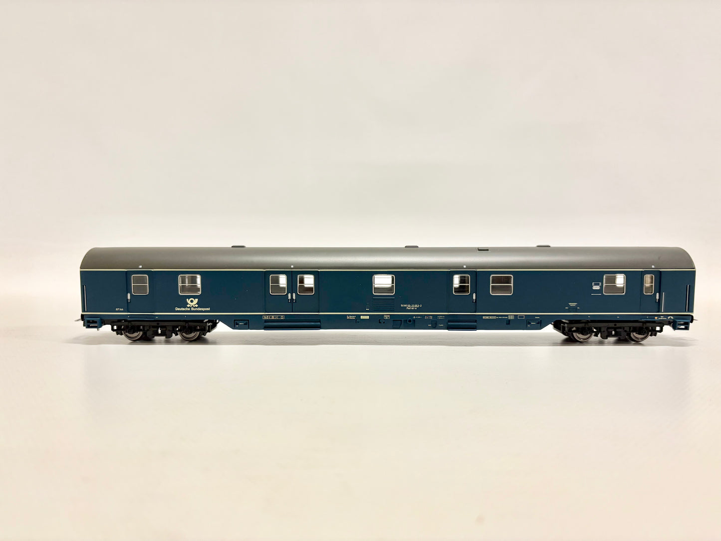 Sachsenmodelle 14695 Bahnpostwagen ozeanblau DBP H0